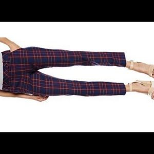 Trina Turk Women's Aubree Modern Tartan Plaid Slim Pant,size 0,New without tags